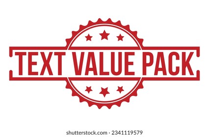 Text value pack rubber stamp vector illustration on white background. Text value pack rubber stamp