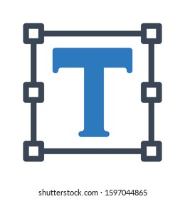 text vector glyph color icon 
