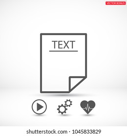 Text vector icon