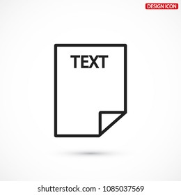 Text vector icon