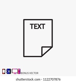 Text vector icon