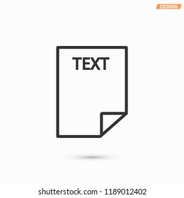 Text vector icon