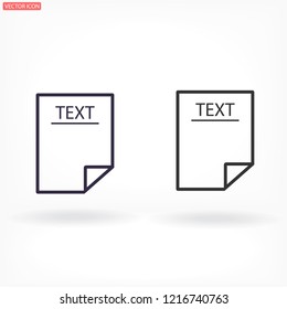 Text vector icon