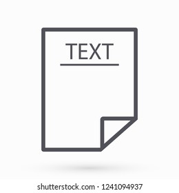Text vector icon