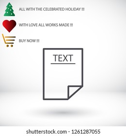 Text vector icon