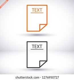Text vector icon