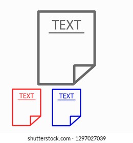 Text vector icon