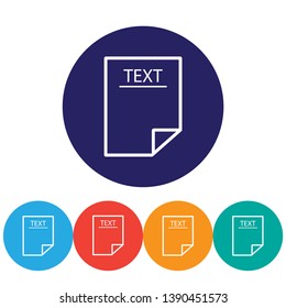 Text vector icon , lorem ipsum Flat design