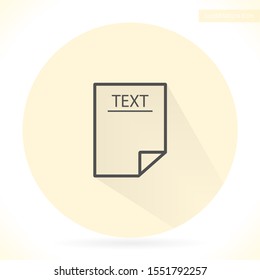 Text vector icon , lorem ipsum Flat design