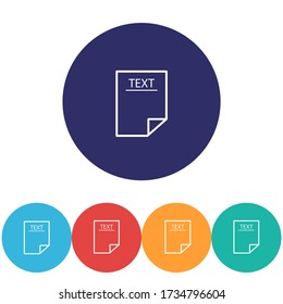 Text vector icon , lorem ipsum Flat design