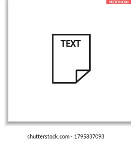 Text vector icon , lorem ipsum Flat design