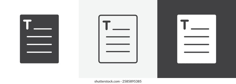 Text vector icons collection graphic designs for ui designs