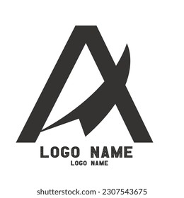 A text vector logo design template