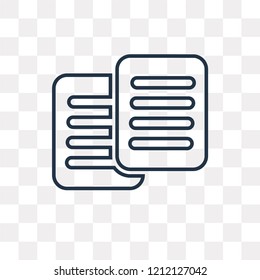 Text vector outline icon isolated on transparent background, high quality linear Text transparency concept can be used web and mobile