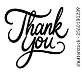 Text vector of Thank you 