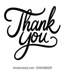 Text vector of Thank you 