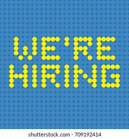 text we're hiring for HR recruitment (talent acquisition) process