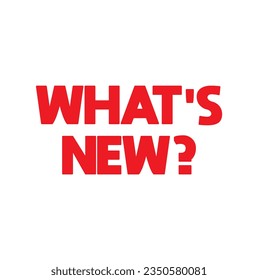text What's New, vector illustration