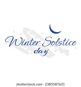 Text WINTER SOLSTICE DAY on white background