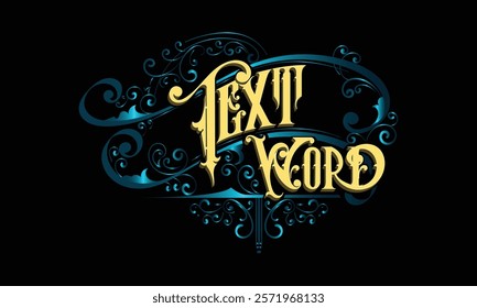 TEXT WORD lettering custom style design