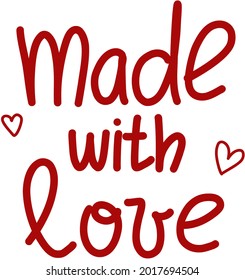 Text word needlework handmade vector