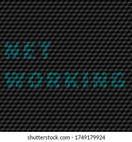text of the word "Networking", in capital letter on texture in rigid and strong black color