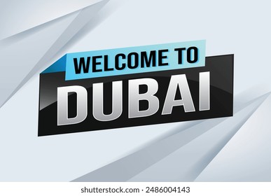 Bienvenido a la ciudad de Dubai EAU icono de la ciudad de los EAU cartel de Vector de diseño moderno gráfico puede utilizar el Anuncio, volante, Web, estudio, educación, evento deportivo, promoción especial viaje de vacaciones de vacaciones

