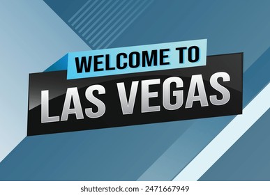 Textwort Willkommen bei LV Las Vegas Stadt USA Icon Logo Poster Vektorgrafik Modernes Design Grafik kann Banner, Flyer, Web, Slot Casino, Hotel, Sportveranstaltung, Sonderaktion Tour Urlaub

