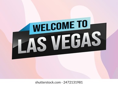 Textwort Willkommen bei LV Las Vegas Stadt USA Icon Logo Poster Vektorgrafik Modernes Design Grafik kann Banner, Flyer, Web, Slot Casino, Hotel, Sportveranstaltung, Sonderaktion Tour Urlaub

