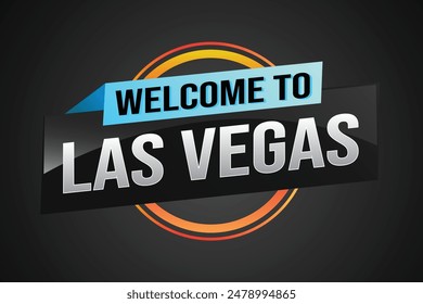 text word welcome to LV Las Vegas city USA icon logo poster vector modern design graphic can use banner, flyer, web, slot casino, hotel, sport event, special promo tour trip vacation holiday

