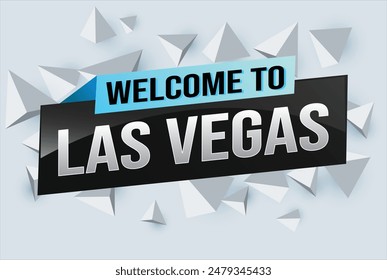 text word welcome to LV Las Vegas city USA icon logo poster vector modern design graphic can use banner, flyer, web, slot casino, hotel, sport event, special promo tour trip vacation holiday

