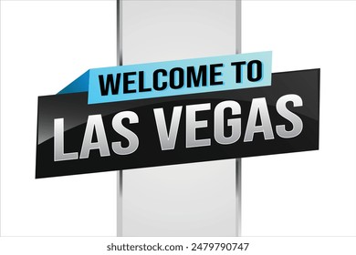 text word welcome to LV Las Vegas city USA icon logo poster vector modern design graphic can use banner, flyer, web, slot casino, hotel, sport event, special promo tour trip vacation holiday

