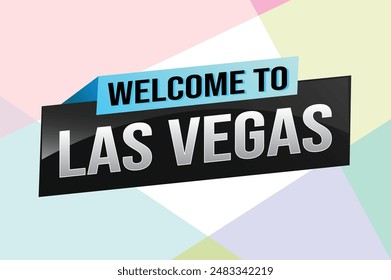 text word welcome to LV Las Vegas city USA icon logo poster vector modern design graphic can use banner, flyer, web, slot casino, hotel, sport event, special promo tour trip vacation holiday

