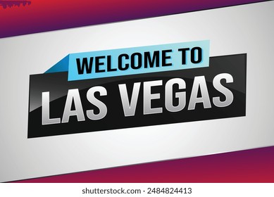 text word welcome to LV Las Vegas city USA icon logo poster vector modern design graphic can use banner, flyer, web, slot casino, hotel, sport event, special promo tour trip vacation holiday

