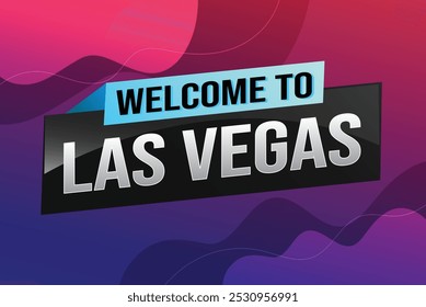 text word welcome to LV Las Vegas city USA icon logo poster vektor moderne design grafik kann verwenden banner, flyer, web, slot casino, hotel, sport event, special promo tour trip holiday

