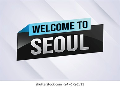 text word welcome to Soul city icon logo poster vector modern design graphic can use banner, flyer, web, study, education, sport event, special promo tour trip vacation holiday

