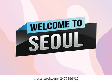 text word welcome to Soul city icon logo poster vector modern design graphic can use banner, flyer, web, study, education, sport event, special promo tour trip vacation holiday

