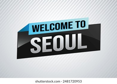 text word welcome to Soul city icon logo poster vector modern design graphic can use banner, flyer, web, study, education, sport event, special promo tour trip vacation holiday

