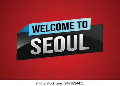 text word welcome to Soul city icon logo poster vector modern design graphic can use banner, flyer, web, study, education, sport event, special promo tour trip vacation holiday