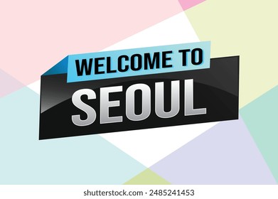 text word welcome to Soul city icon logo poster vector modern design graphic can use banner, flyer, web, study, education, sport event, special promo tour trip vacation holiday

