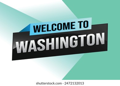text word welcome to Washington DC city USA icon logo poster vector modern design graphic can use banner, flyer, web, study, education, event, special promo tour trip vacation holiday

