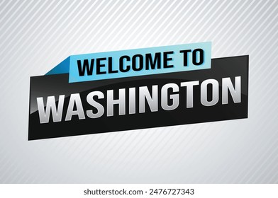 Bienvenido a la ciudad de Washington DC EE.UU. icono del logotipo del cartel del Vector de diseño moderno gráfico puede utilizar el Anuncio, volante, Web, estudio, educación, evento, promoción especial del viaje de vacaciones de vacaciones

