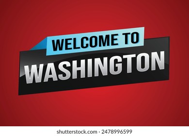 text word welcome to Washington DC city USA icon logo poster vector modern design graphic can use banner, flyer, web, study, education, event, special promo tour trip vacation holiday

