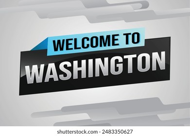 text word welcome to Washington DC city USA icon logo poster vector modern design graphic can use banner, flyer, web, study, education, event, special promo tour trip vacation holiday

