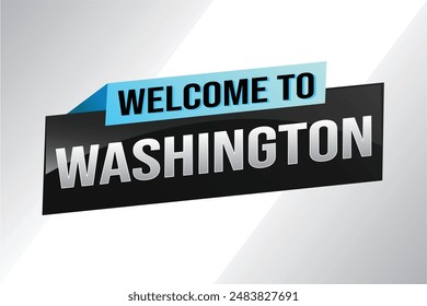 text word welcome to Washington DC city USA icon logo poster vector modern design graphic can use banner, flyer, web, study, education, event, special promo tour trip vacation holiday

