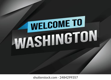 text word welcome to Washington DC city USA icon logo poster vector modern design graphic can use banner, flyer, web, study, education, event, special promo tour trip vacation holiday