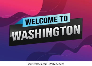 Bienvenido a la ciudad de Washington DC EE.UU. icono del logotipo del cartel del Vector de diseño moderno gráfico puede utilizar el Anuncio, volante, Web, estudio, educación, evento, promoción especial del viaje de vacaciones de vacaciones

