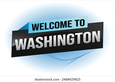 text word welcome to Washington DC city USA icon logo poster vector modern design graphic can use banner, flyer, web, study, education, event, special promo tour trip vacation holiday

