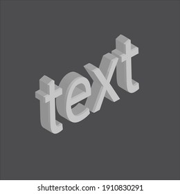 palabra de texto en blanco con fondo gris 