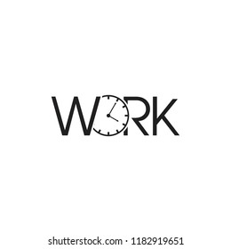 text work time symbol vector